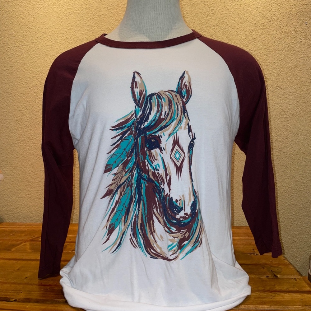 Paint Horse 3/4 Sleeve Crazy Train Shirt